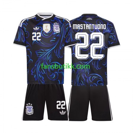 Fotballdrakt Argentina Franco Mastantuono 22 Barn Bortetrøye World Cup 2026 Kortermet
